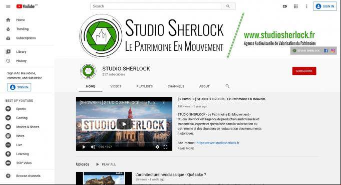 Studio Sherlock sur Youtube Studio Sherlock sur Youtube