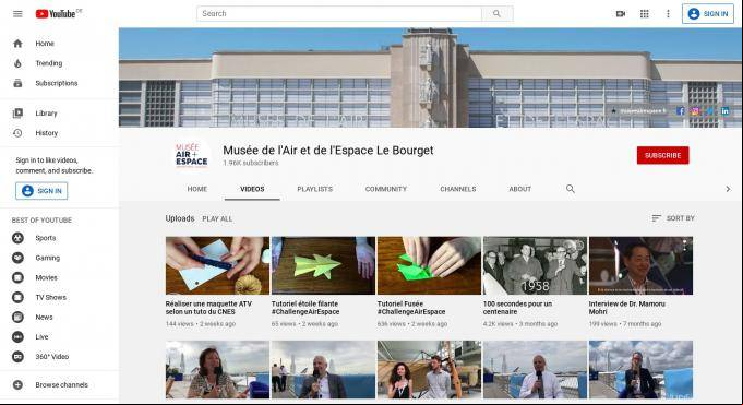 Musée de l'Air et de l'Espace sur YouTube Musée de l'Air et de l'Espace sur YouTube