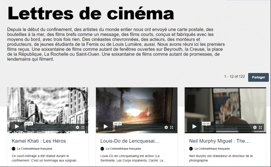 Lettres de cinéma